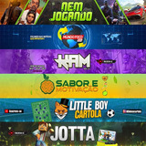 Banner Canal Youtuber twitch Pacote Gamer