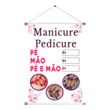 Banner Completo Manicure Pedicure 60x100 Salão