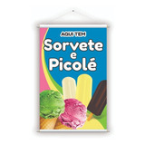 Banner De Sorvete E Picolé Pronto 45x70cm Sorveteria 1un