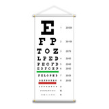 Banner Escala De Snellen Optométrica Teste Visão 28x60cm