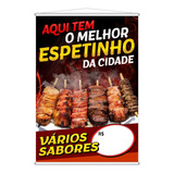 Banner Gigante O Melhor Espetinho Churrasquinho 100x150cm