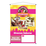 Banner Gigante Temos Geladinho Gourmet 100x150cm