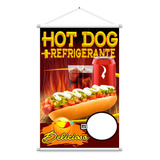 Banner Hot Dog Refri Cachorro Quente Lona Resistente