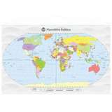 Banner Lona Planisferio Político Mapa Mundi