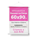 Banner Ou Faixa Em Lona Personalizado 60x90cm Arte Inclusa