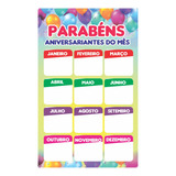 Banner Pedagógico Aniversariante Do Mês 50x80cm