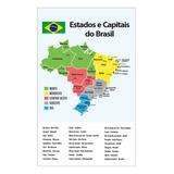 Banner Pedagógico Estados E Capitais Do Brasil 50x80cm