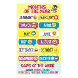 Banner Pedagógico Meses E Dia Em Inglês 50x80cm