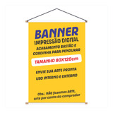 Banner Personalizado 120x80 Cm Completo Com Acabamento