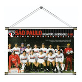 Banner Pôster São Paulo Campeão Libertadores Lona 60x40cm