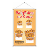 Banner Pronta Salgado Copo Ref 380 45x70 Cm arte Pronta 