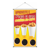 Banner Pronta Salgado Copo Ref 383 45x70 Cm arte Pronta 