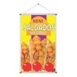 Banner Pronta Salgado Copo Ref 384 45x70 Cm arte Pronta 
