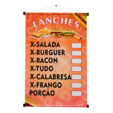 Banner Pronto P Lanche Lanchonete 60x90cm Cores Vivas