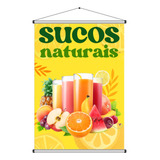 Banner Pronto Propaganda 80x60cm Sucos Naturais Variaçoes