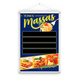 Banner Restaurante Pronto Massas Macarrão Cardápio 45x70cm