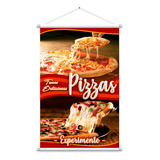Banner Temos Pizzas Pizzarias Vendas Lanchonete Barraca