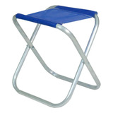 Banqueta Aluminio Diversas Cores Suporta 90kg Praia Camping Cor Azul marinho