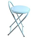 Banqueta Baixa Articulável E Dobravel Com 50 Cm De Altura Branco Assento Branco