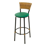 Banqueta Cozinha Americana Encosto Imbuia 70cm Ate Assento