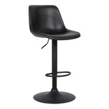 Banqueta Genova Preta Base Disco Rivatti Kit 2 Unidades