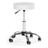 Banqueta Mocho Sem Encosto Com Regulagem De Altura Branco