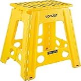 Banqueta Plástica Dobrável Amarela Altura 450 Mm Vonder