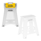 Banqueta Plástica Multiuso Dobrável Alça 450mm 150kg Vonder