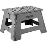 Banqueta Plástica Multiuso Dobrável Capacidade 150 Kg Vonder