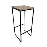 Banqueta Strassis Design SD 3041 Metal E MDF Cor Preta