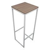 Banqueta Strassis Design SD 3041B Metal E MDF Cor Branca