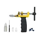 Baoblaze Cortador De Azulejos De Vidro- Ferramenta Manual- Máquina De Corte De Azulejos Prática- Multifuncional- Portátil Com Cabeças De Corte Sobressalentes- Ouro Com Garrafa De Óleo