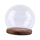 Baoblaze Cúpula De Globo Cloche De Vidro Cúpula Em Forma De Bola De Vidro Vitrine 10cm