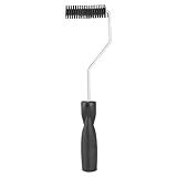 Baoblaze Rolo De Fibra De Vidro- Ferramenta De Laminação De Resina De Fibra De Vidro- Cabo Ergonômico Antiderrapante- Portátil Para Reparo De Barcos- Chuveiro- Cabeça 28mmx75mm