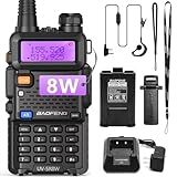 BaoFeng Rádio Bidirecional UV 5R 8W De Alta Potência De Banda Dupla Rádio Portátil Walkie Talkies Com Antena AR 771