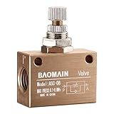 Baomain Válvula De Controle De Velocidade De Fluxo Pneumático ASC 08 Unidirecional Duas Posições Fêmea Para Fêmea PT1 4