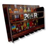 Bar Adega De Parede C Porta Taça Mdf Adesivado Decoração