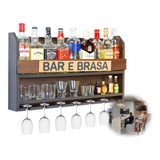 Bar Barzinho Madeira Suporte Adega Vinhos