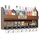 Bar Barzinho Suspenso De Parede Adega Vinhos Bebidas 100x45cm Tabaco Fosco