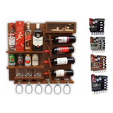 Bar Parede Adega Madeira Barzinho Com Abridor Vinho Sala
