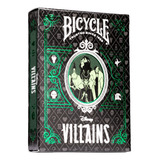 Baralho Bicycle Disney Villains Green Cartas Premium