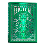Baralho Bicycle Jacquard Cartas Premium Poker Dorso Verde Idioma Inglês