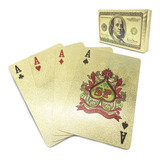 Baralho Cartas Dourado Ouro Poker Truco
