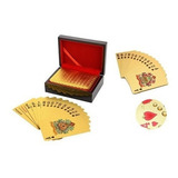 Baralho Dourado Folheado Ouro 24k Caixa Luxo Certificado
