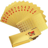 Baralho Dourado Ouro 24k Dollar Poker Cartas Jogos P agua