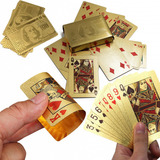 Baralho Dourado Ouro 24k Folheado Prata Dolar Truco Cartas Cor Dourado Poker Jogo De Cartas A Prova Dagua Dobrável Antigo Rustico Ex Decor