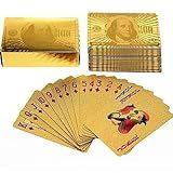 Baralho Dourado Ouro 24k Poker Cartas Jogos D água