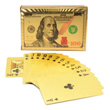 Baralho Dourado Ouro Jogos Poker Truco Resistente Cartas