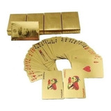 Baralho Dourado Poker Ouro Carta Impermeável Jogos Flexivel