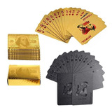 Baralho Dourado Poker Ouro Carta Impermeável Jogos Flexivel